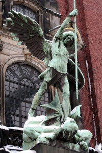 Michael's victory over the Devil - from St Michael's Church, Hamburg
